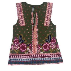 Anthropologie Sigrid Embroidered Tank